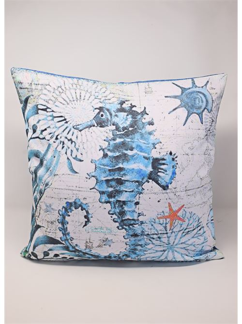 cuscino 50x50 con stampa cavalluccio Capri Me | CUSTA5AZZURRO